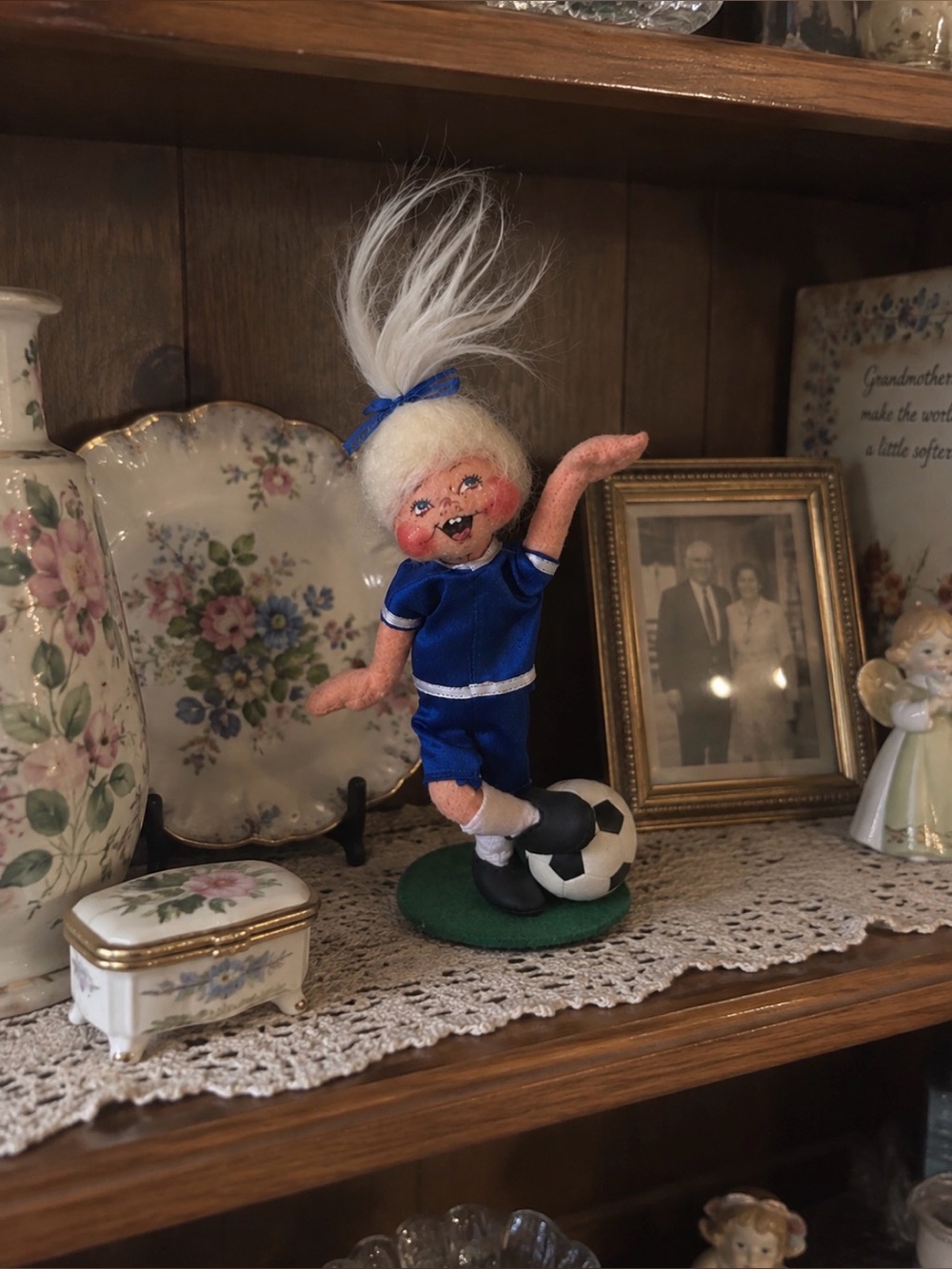 vintage Annalee Mobilitee "Soccer Girl" doll